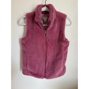 J. Crew Women's‎ Faux Fur Vest in Guava Berry Size XXS